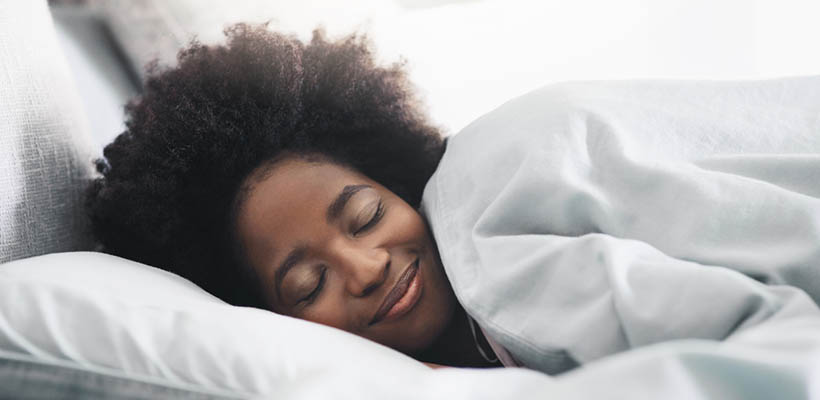 woman sleeping contentedly