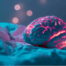 Brain in bed at night, good sleep and brain aging